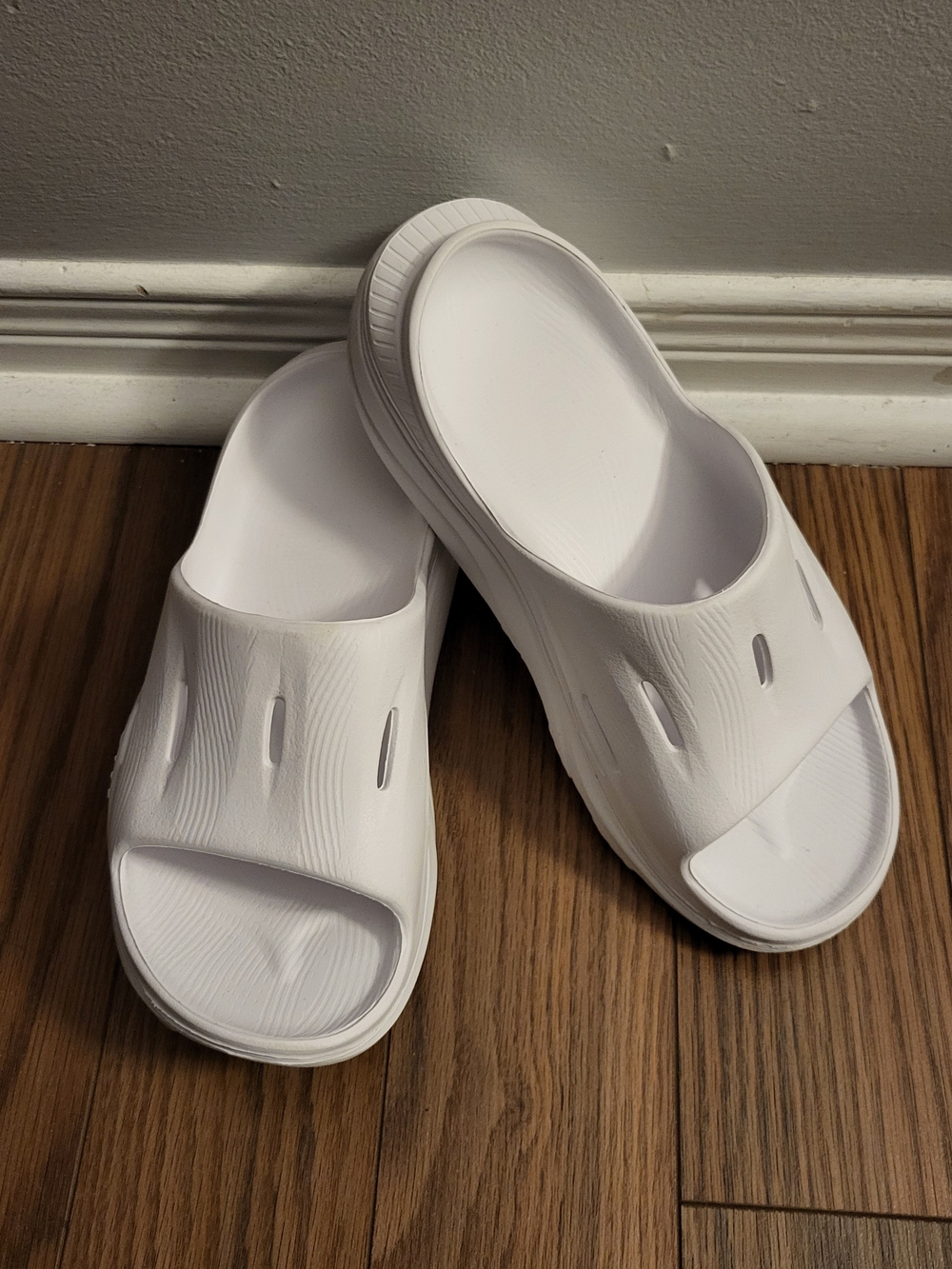 Hoka White  Slide Sandals W7